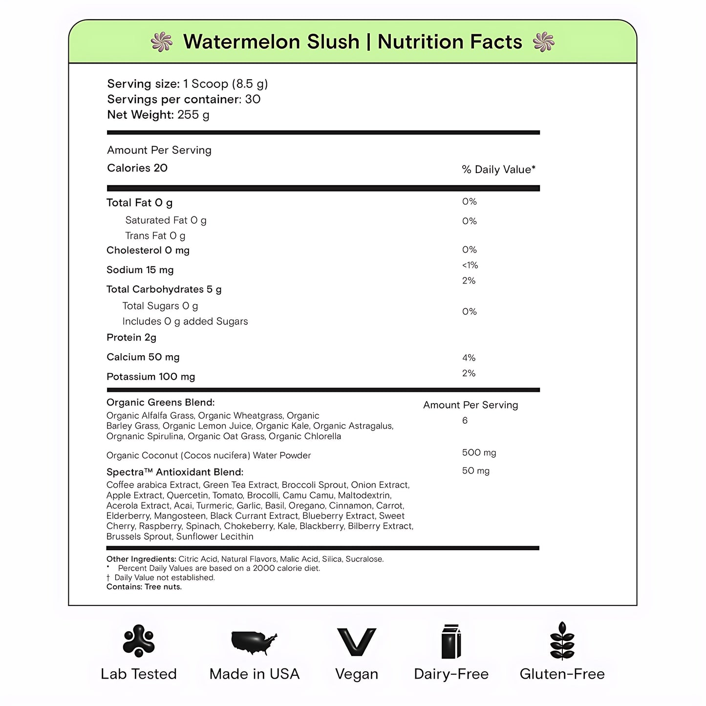 Super Greens, Organic Greens Powder with Spirulina & Chlorella for Digestion, Gut Health, Immunity & Energy, Gluten Free, Vegan, Daily Support for Women, Watermelon Slush, 30 Servings